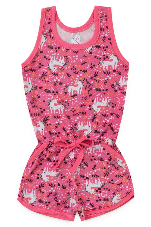macaquinho infantil feminino unicornio rosa