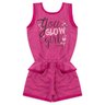 macaquinho infantil feminino glow rosa