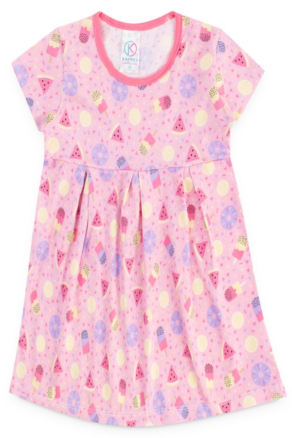 vestido infantil feminino doces rosa