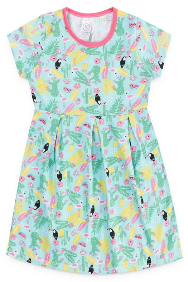 vestido infantil feminino passaros verde