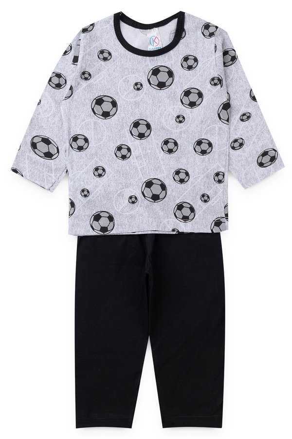 pijama infantil masculino futebol branca