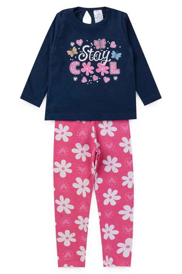 conjunto infantil feminino stay cool marinho