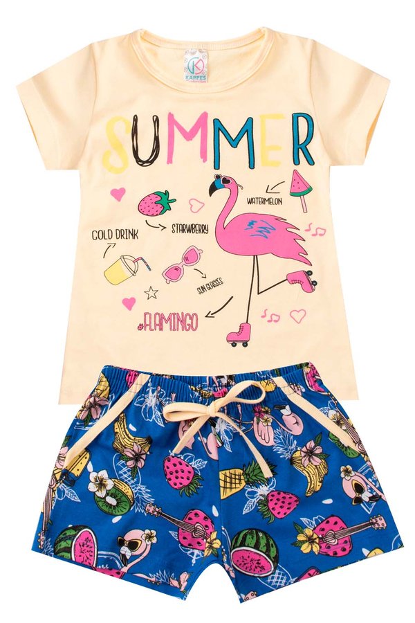 conjunto infantil verao feminino summer