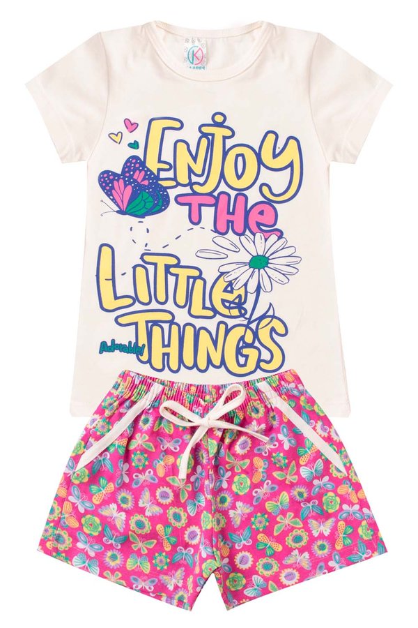 conjunto infantil verao feminino enjoy