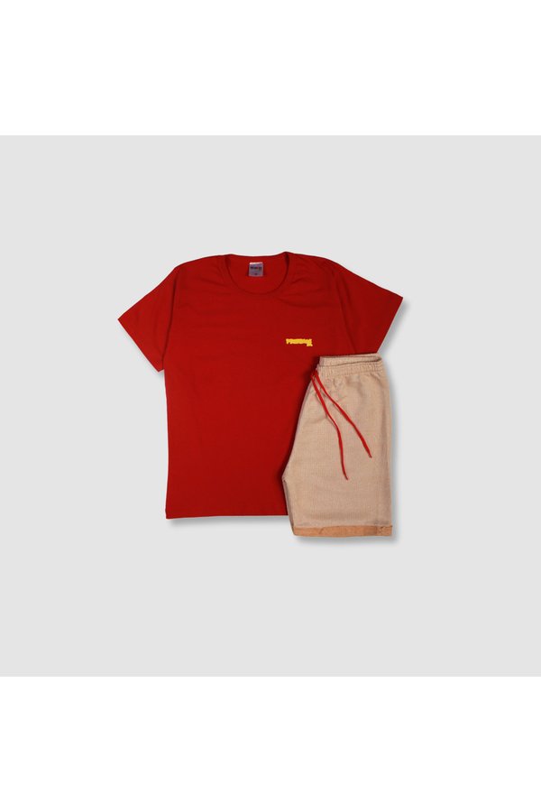 conjunto vermelho verao mascul pequenos