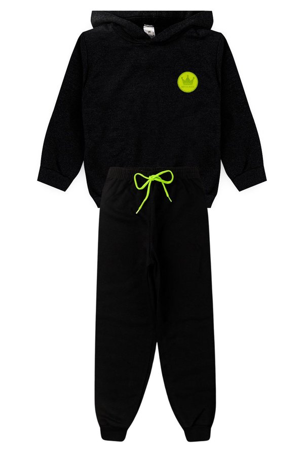 preto com plaquinha verde neon