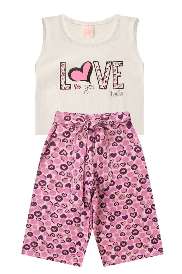 regata love com pantalna coracoes